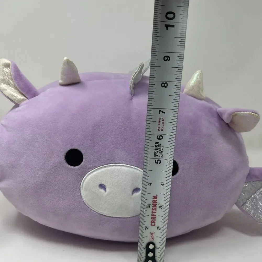 Squishmallows Kellytoy Easter Plush Dina the Purple Dragon Stackable 8